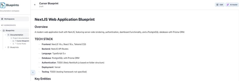 Blueprint generation
